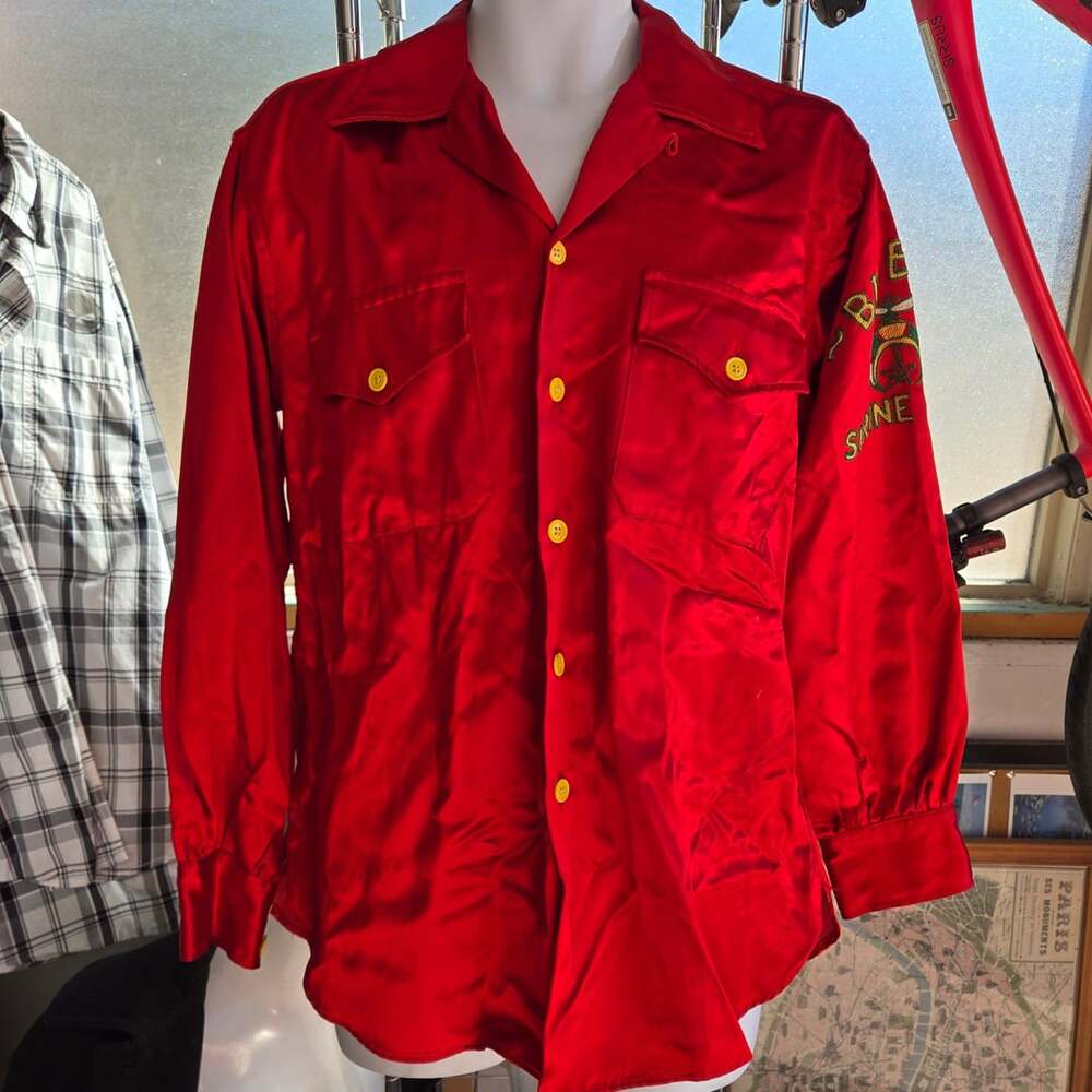 Superior Uniform & Regalia Big Bend Shrine Club Shirt Size 16 Red